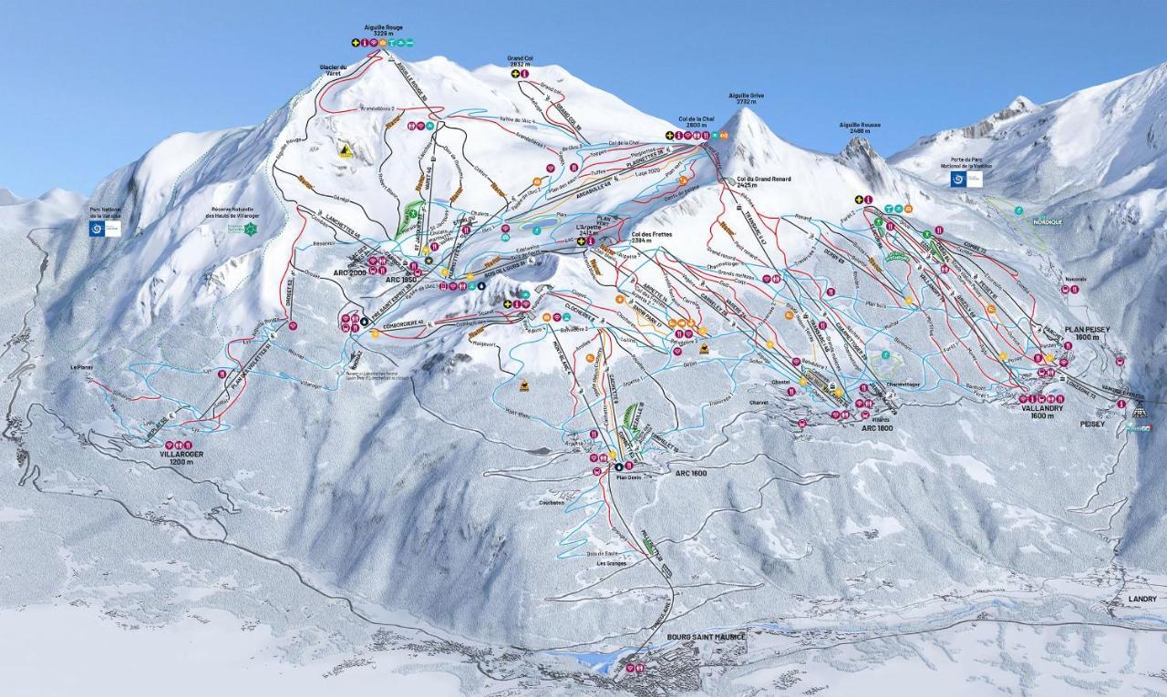 Spacious Ski-In Ski-Out Apartment 4-6 Pax, 161 Sources De Marie Arc 1950 Les Arcs  Dış mekan fotoğraf